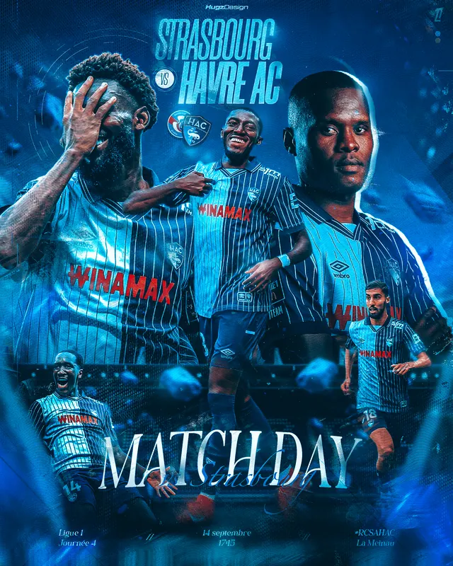 Affiche HAC vs Strasbourg (Football)
