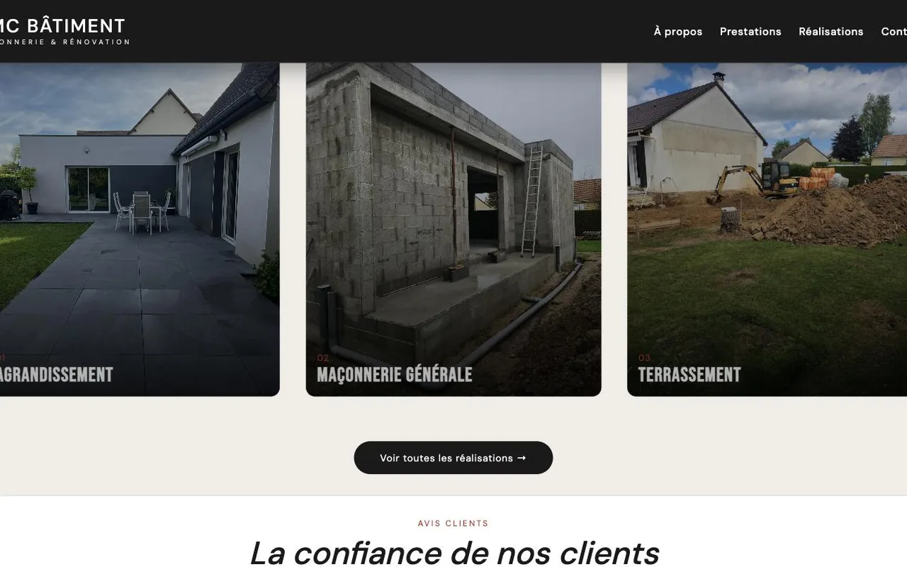 RMC Bâtiment : capture 3 du site